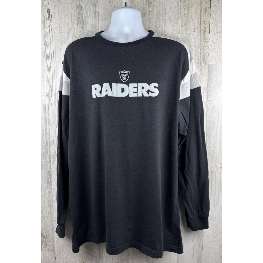 NFL Team Apparel Raiders Stitched Logo T-Shirt XL (24”x32”)